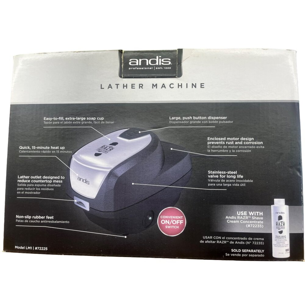 Andis Barber Plug In Lather Machine Quick Heat Up Smooth Razr New - Picture 2 of 2